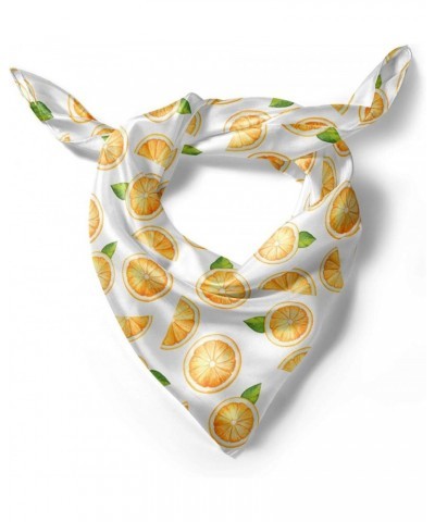 Orange Head Scarf, Watercolor Fruit Slices, Hair Wrap Orange Green White $18.28 Scarves