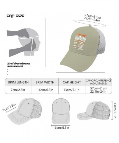 Mechanic Hourly Rate Sun Hat Women Baseball Hat Apricot Golf Hats Men Gifts for Son Outdoor Cap Apricot $9.87 Sun Hats