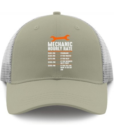 Mechanic Hourly Rate Sun Hat Women Baseball Hat Apricot Golf Hats Men Gifts for Son Outdoor Cap Apricot $9.87 Sun Hats