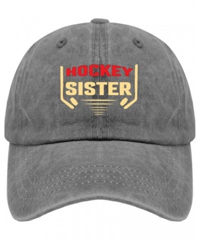 Womens Hat Hockey Funny Hats for Womens Running Hats Trendy Hockey Sister Sun Hat Pigment Gray $10.59 Sun Hats