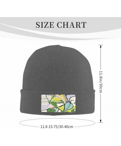 Warm Winter Hat and Stylish Darkgray Knitted Beanie for Men and Women, Minimalist Beanies Cap - Elastic and Slouchy 5601c-nat...