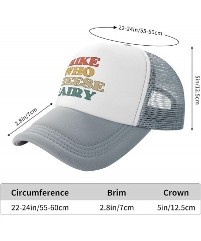 Mike Who Cheese Hairy Mesh Hat Men Women Trucker Hat Baseball Cap Dad Gift Gray $12.97 Baseball Caps