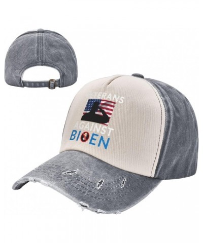 Veterans Against Biden - Anti Biden Upgrade Your Style with Funny Adjustable Cotton Baseball Caps for Men and Women Gray $15....