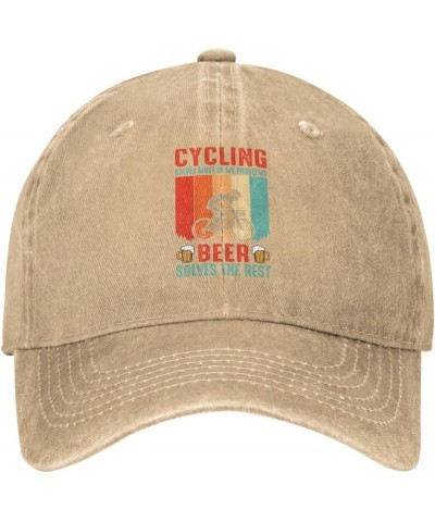 Cycling Solves Most of My Problems Beer Solves The Rest Dad Hat Vintage Baseball Cap for Men Women Hats Gifts Trucker Caps Na...