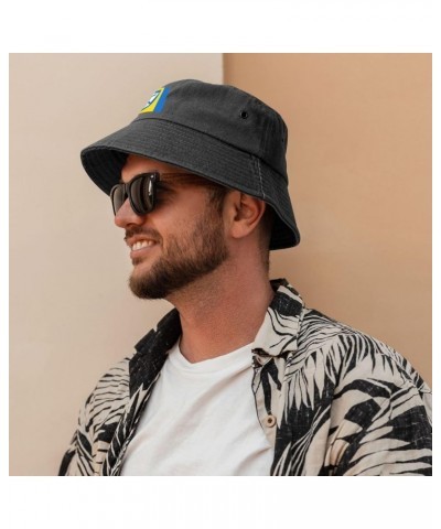 Saaremaa Valla Lipp Bucket Hat for Men Women Outdoor Washed Cotton Sun Hats Travel Beach Hat Black $12.67 Bucket Hats