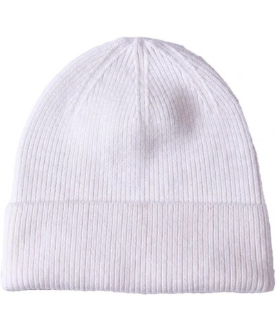 Knitted Beanie Hat Women Warm Spring Autumn Knitting Caps Fashion Ladies Striped Skullies Hats White $18.39 Skullies & Beanies