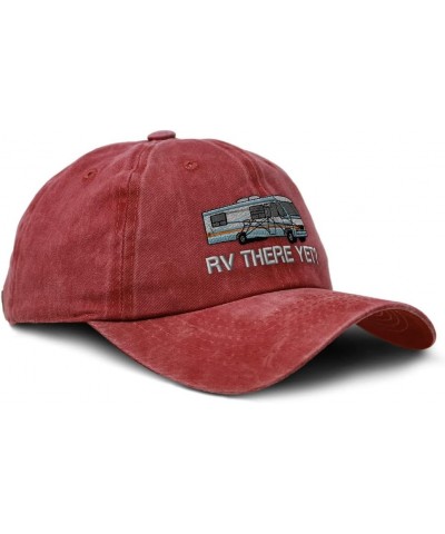 Custom Soft Washed Baseball Cap Rv There Yet Cotton Dad Hats for Men & Women Red Design Only $16.79 Baseball Caps