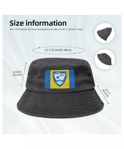 Saaremaa Valla Lipp Bucket Hat for Men Women Outdoor Washed Cotton Sun Hats Travel Beach Hat Black $12.67 Bucket Hats