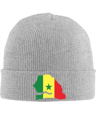 Flag of Senegal Cozy Knitted Hat for Winter - Warm Comfort Black Gray $14.86 Skullies & Beanies