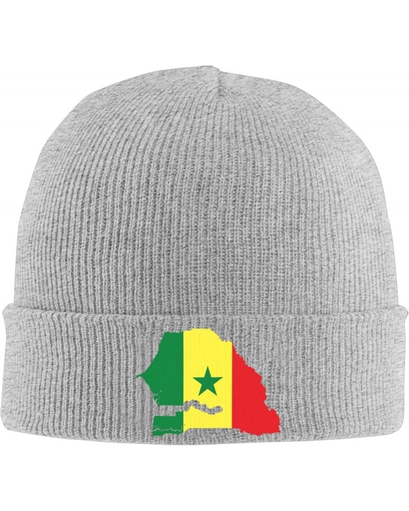 Flag of Senegal Cozy Knitted Hat for Winter - Warm Comfort Black Gray $14.86 Skullies & Beanies