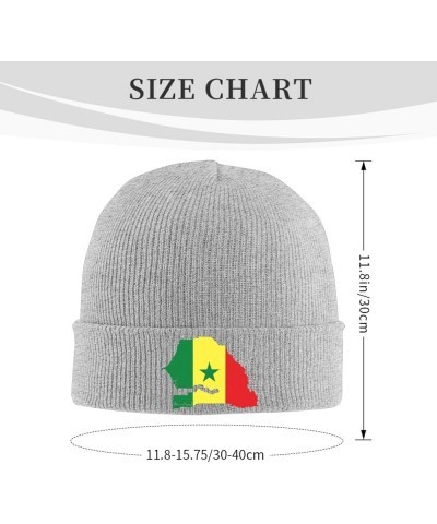 Flag of Senegal Cozy Knitted Hat for Winter - Warm Comfort Black Gray $14.86 Skullies & Beanies