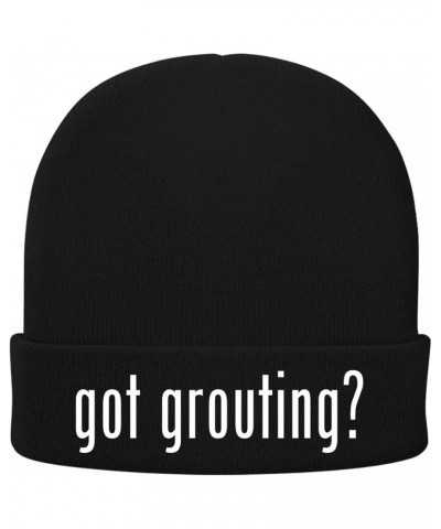 got Grouting? - Soft Adult Beanie Cap Black $17.18 Skullies & Beanies