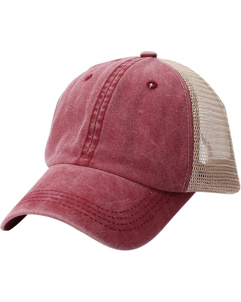 Solid Color Women's 2PC Hat Outdoors Summer Sports Cap Casual and Baseball Men's Summer Baseball Caps Fall2016 Fashion Wine-b...