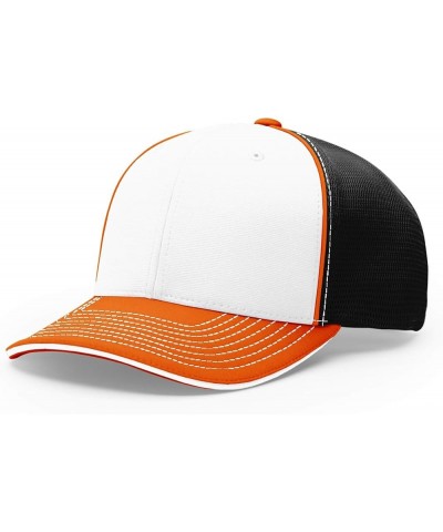 Richardson Unisex 172 Trucker Pulse Sportmesh R-Flex Baseball Cap White/Black/Orange $10.38 Baseball Caps