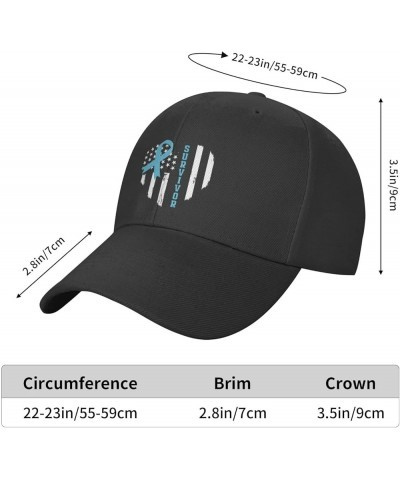 Men and Women Baseball Hat Prostate Cancer Survivor Prostate Cancer Awareness Low Profile Dad Hat Adjustable Black $9.53 Base...