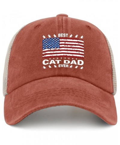 Best Cat dad Ever Golf hat Mens Running hat AllBlack Black hat Women Gifts for Men Baseball Cap Saffron02 $10.12 Sun Hats