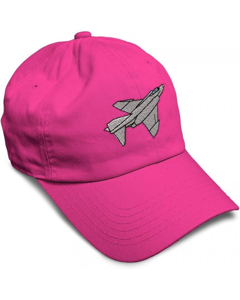 Soft Baseball Cap F-4 Phantom Silver Embroidery Cotton Dad Hats for Men & Women Hot Pink Design Only $11.20 Baseball Caps