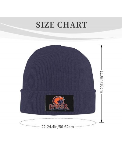 Baker University Logo Stretch Knit Hat for Men Women Winter Warm Cap Navy Blue $8.05 Skullies & Beanies