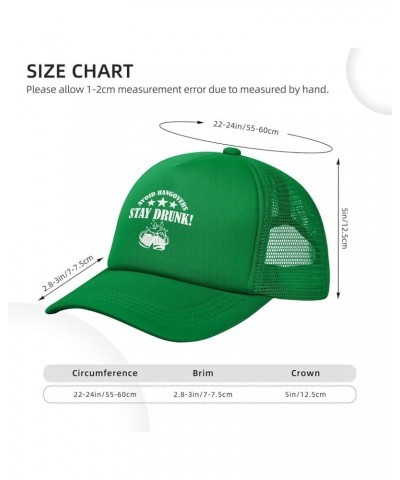 Avoid Hangovers Stay Drunk. Adjustable Trucker Hat Vintage Baseball Cap for Men Women Green $13.33 Baseball Caps