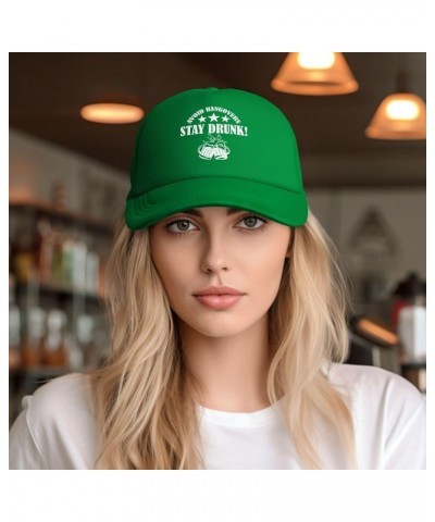 Avoid Hangovers Stay Drunk. Adjustable Trucker Hat Vintage Baseball Cap for Men Women Green $13.33 Baseball Caps