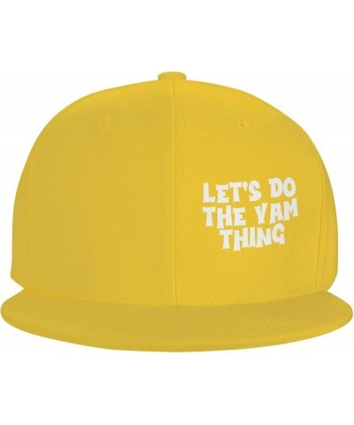 Women's and Men's Baseball Cap Let's do The yam Thing Low Profile Dad Hat Adjustable Casquette Cap,Black Yellow $10.46 Baseba...