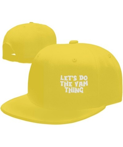 Women's and Men's Baseball Cap Let's do The yam Thing Low Profile Dad Hat Adjustable Casquette Cap,Black Yellow $10.46 Baseba...