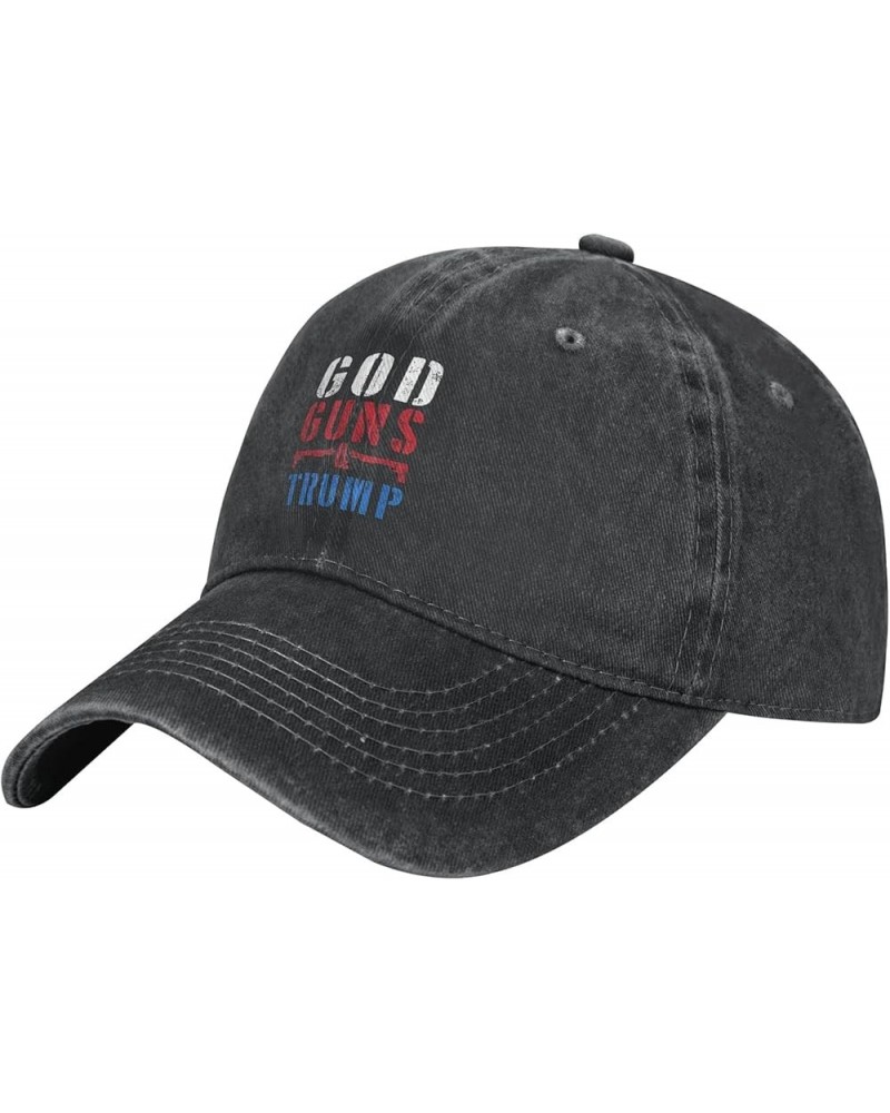 God Guns and Trump Hat Trump 2024 Hat Fuck Joe Biden Hat Vote Republican Save America Hat Baseball Cap Cowboy Hats Black $8.7...