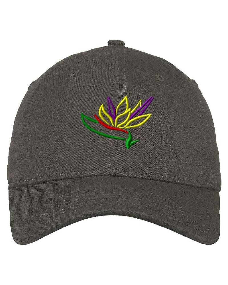 Soft Baseball Cap Plants Bird of Paradise Embroidery Flowers and Plants Cotton Dad Hats for Men & Women Dark Grey Design Only...