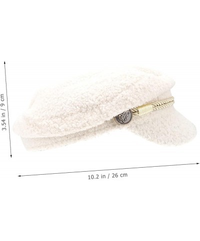 1 PC Octagonal Hat Tan Hats for Women Felt Hats for Women Golf Scally Hat Hat De Mujer Newsboy Hat White $12.46 Berets