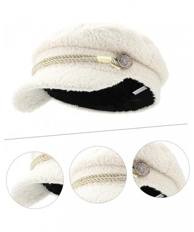 1 PC Octagonal Hat Tan Hats for Women Felt Hats for Women Golf Scally Hat Hat De Mujer Newsboy Hat White $12.46 Berets