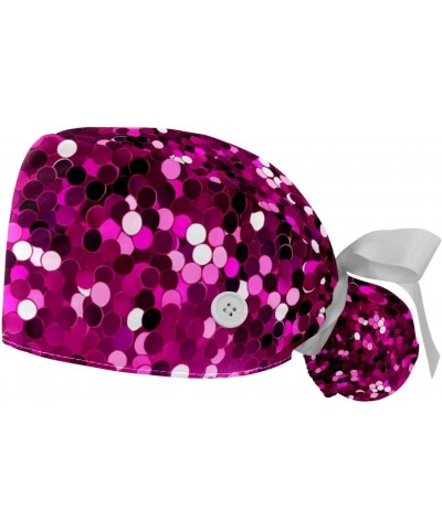 2-Pc Working Hat,Nursing Hat,Surgical Surgery Hats,Bouffant Tie Back Hats,Abstract Pink Modern Style $8.64 Skullies & Beanies