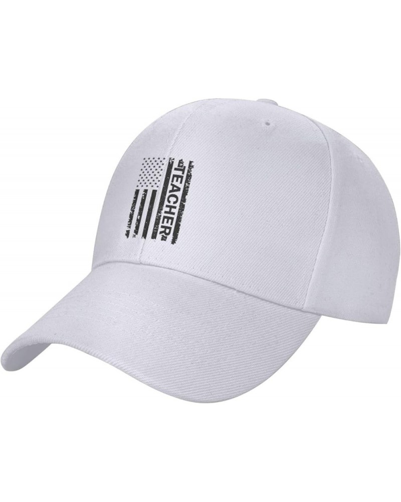 Adjustable USA Flag Teacher Baseball Cap Women Men Hat Truck Driver Baseball Caps Sun Hats White $12.69 Baseball Caps