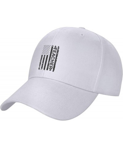 Adjustable USA Flag Teacher Baseball Cap Women Men Hat Truck Driver Baseball Caps Sun Hats White $12.69 Baseball Caps