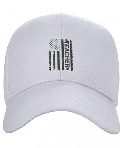 Adjustable USA Flag Teacher Baseball Cap Women Men Hat Truck Driver Baseball Caps Sun Hats White $12.69 Baseball Caps