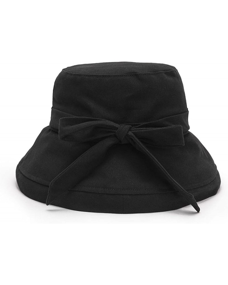 100% Cotton Canvas Fisherman hat Women Summer Sunscreen Casual hat Mz010-black $7.64 Baseball Caps