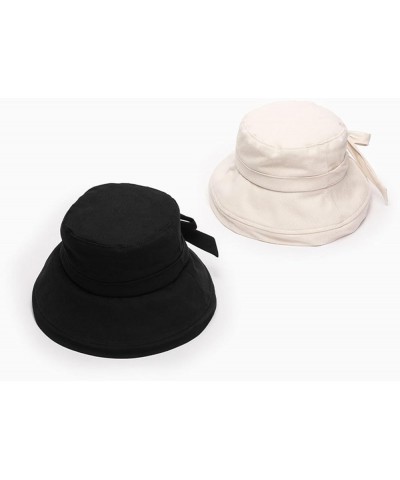 100% Cotton Canvas Fisherman hat Women Summer Sunscreen Casual hat Mz010-black $7.64 Baseball Caps