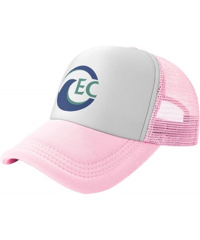 Eckerd College Logo Trucker Hats for Both Men and Women - Mesh Baseball Snapback Hats Pink $9.86 Baseball Caps