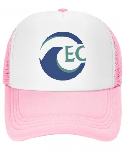 Eckerd College Logo Trucker Hats for Both Men and Women - Mesh Baseball Snapback Hats Pink $9.86 Baseball Caps