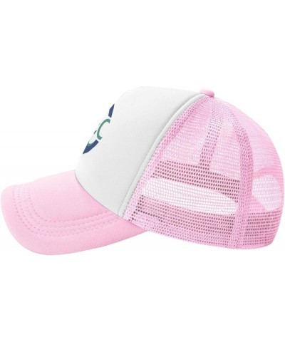 Eckerd College Logo Trucker Hats for Both Men and Women - Mesh Baseball Snapback Hats Pink $9.86 Baseball Caps