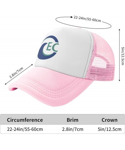 Eckerd College Logo Trucker Hats for Both Men and Women - Mesh Baseball Snapback Hats Pink $9.86 Baseball Caps