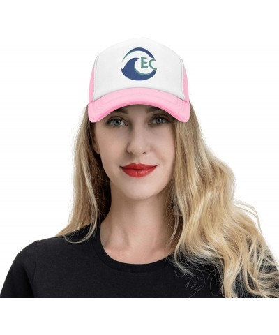 Eckerd College Logo Trucker Hats for Both Men and Women - Mesh Baseball Snapback Hats Pink $9.86 Baseball Caps