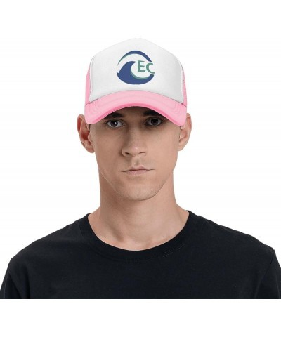 Eckerd College Logo Trucker Hats for Both Men and Women - Mesh Baseball Snapback Hats Pink $9.86 Baseball Caps