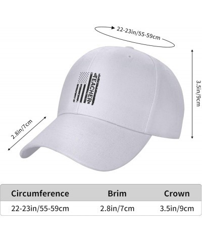 Adjustable USA Flag Teacher Baseball Cap Women Men Hat Truck Driver Baseball Caps Sun Hats White $12.69 Baseball Caps