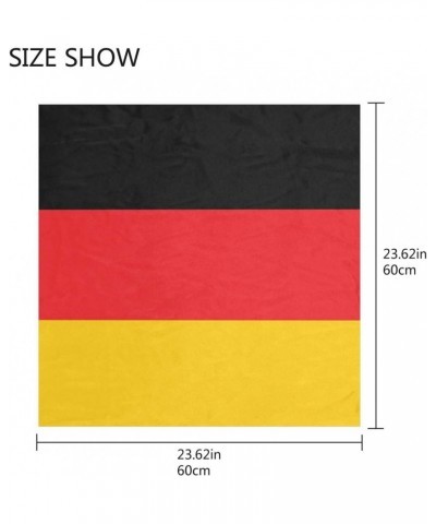 24inch Women's Square Silk German Flag Pattern Hair Scarves and Wraps Headscarf for Gift(f) $8.83 Scarves