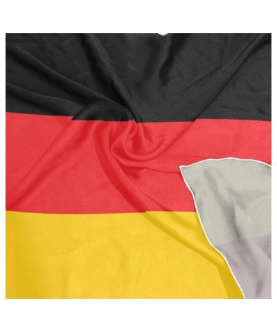 24inch Women's Square Silk German Flag Pattern Hair Scarves and Wraps Headscarf for Gift(f) $8.83 Scarves