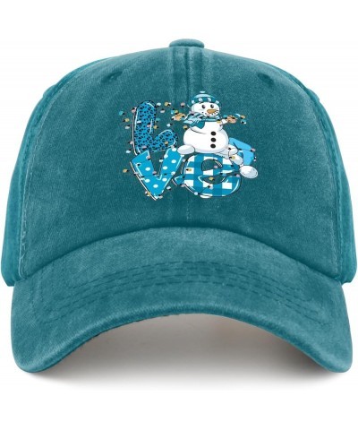 Love Snowman Christmas for Sun hat Party hat Pigment Black Hats for Women Fashionable Gifts for Boyfriends Cool Cyan Blue $11...