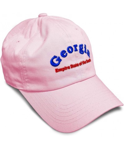 Soft Baseball Cap Georgia Empire State of The South Cotton Dad Hats for Men & Women Soft Pink $15.89 Baseball Caps