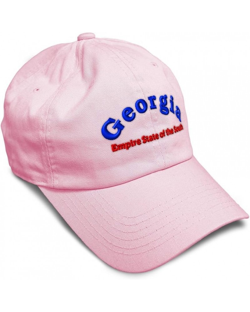 Soft Baseball Cap Georgia Empire State of The South Cotton Dad Hats for Men & Women Soft Pink $15.89 Baseball Caps