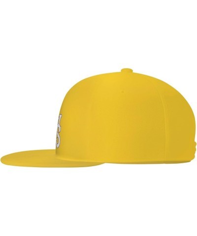 Winston-Salem Dashs Logo Hats for Men Flat Bill Fitted Caps Hiphop Rap Adjustable Baseball Trucker Dad Hat Yellow $13.43 Base...