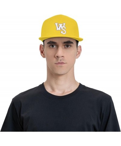 Winston-Salem Dashs Logo Hats for Men Flat Bill Fitted Caps Hiphop Rap Adjustable Baseball Trucker Dad Hat Yellow $13.43 Base...